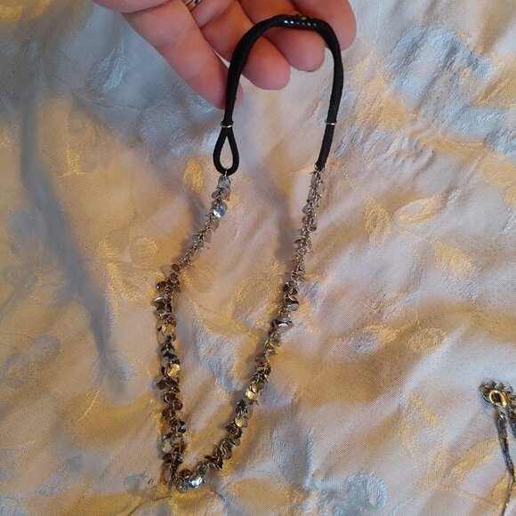 3/$30 Retro Boho Wavy Metal MultiSilver Tone Shiny Disc Necklace Women Jewelry - Picture 6 of 6